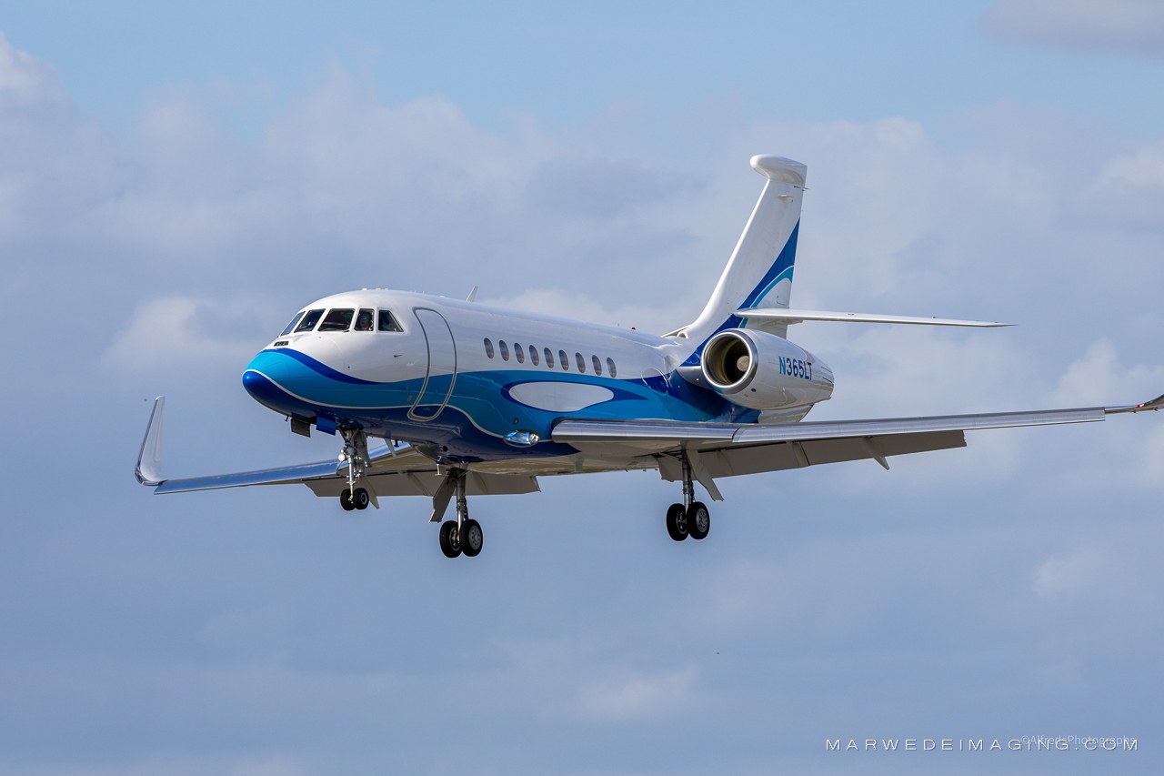 Dassault Falcon 2000EX N365LT photographed at Boca Raton Airport (KBCT) on February 16, 2025