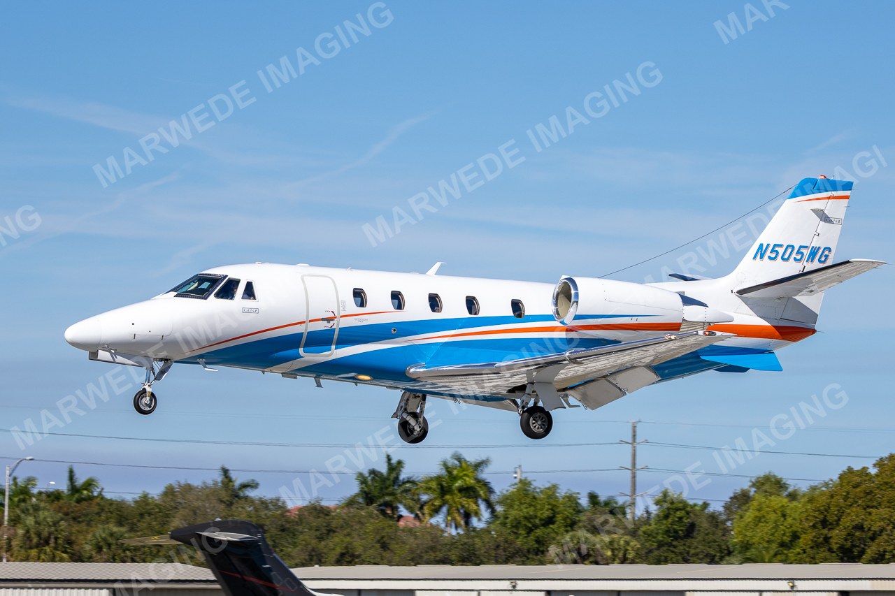 Cessna Citation Excel / XLS N505WG photographed at KBCT on 2026-01-03