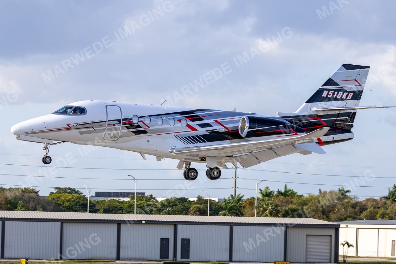 Cessna Citation Latitude N518KB photographed at KBCT on 2025-02-16